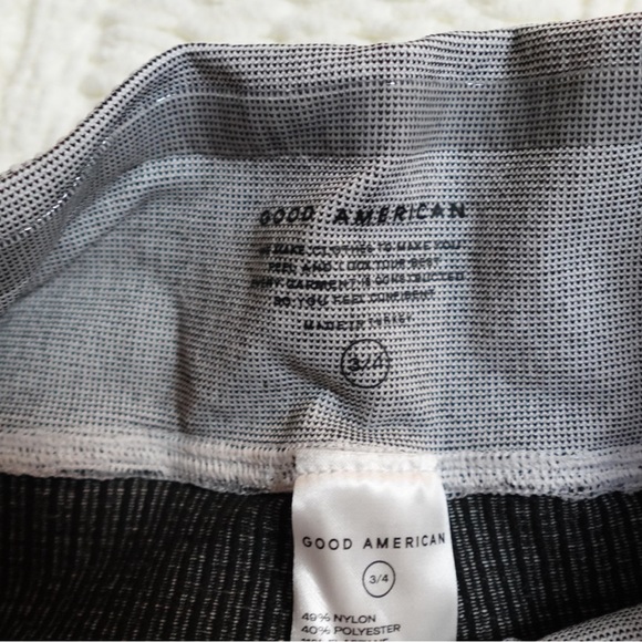 GOOD AMERICAN LEGGINGS WIDE RIB SHINE CLEAN SEAMLESS NWT WHITE 001 - Picture 5 of 7